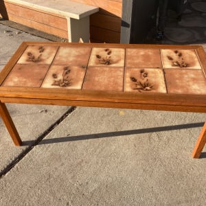 Danish tiled top coffee table 