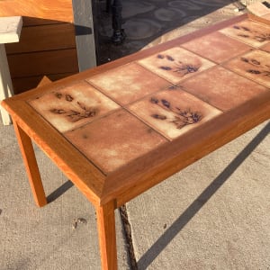 Danish tiled top coffee table 