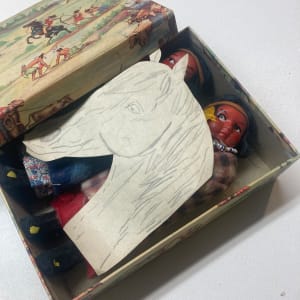Vintage Native American dolls in original Cowboy box 