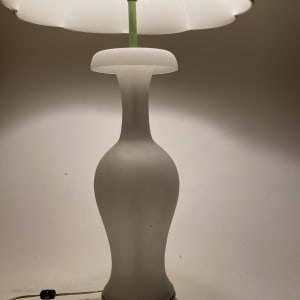 Art Glass tall modern table lamp 