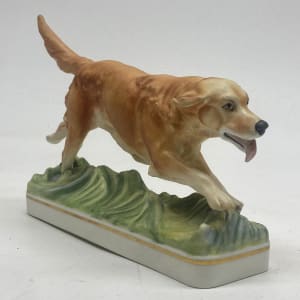 porcelain golden retriever dog figure 