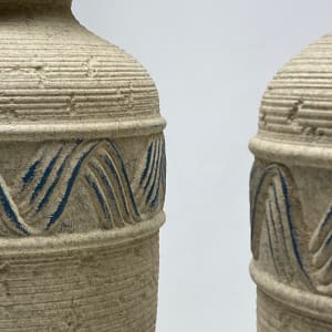 Pair of modern pottery lamps 