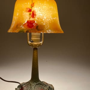 Reverse painted small Art Deco boudoir lamp 