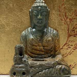 Soapstone buddha incense burner 