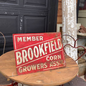 Brookfield corn metal advertisement 