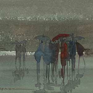 Original watercolor by Edward Jagman 