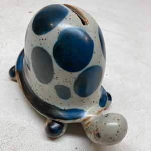 Japanese pottery turtle bank 