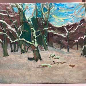 Original landscape oil painting on canvas by WILS