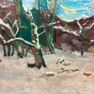 Original landscape oil painting on canvas by WILS 