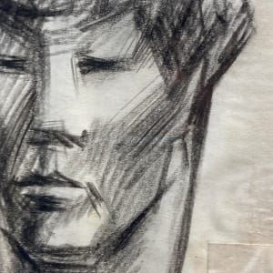 Framed group of original face drawing sketches 