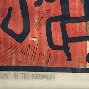 Trembling in the Kremlin by Solid block print 