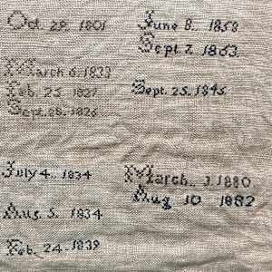 Framed genealogy sampler 