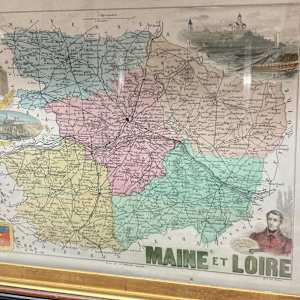hand colored1830's  La France  map 