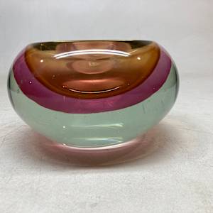 Sommerso Murano art glass bowl 