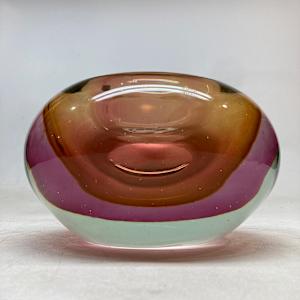 Sommerso Murano art glass bowl 