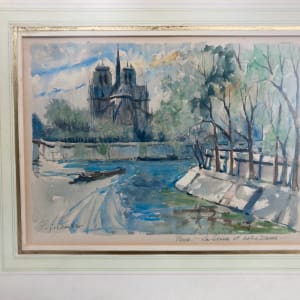 original Notre Dame watercolor 