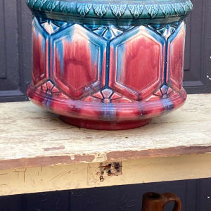 brush McCoy large pottery jardiniere 