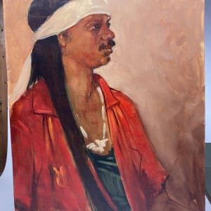 Portrait of man in red coat 