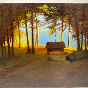 original cabin painting on canvas 