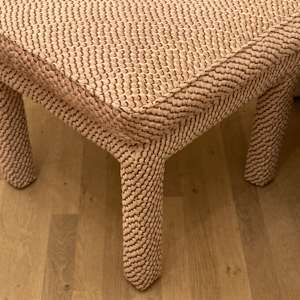 Upholstered post modern bench 