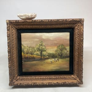 framed traditional landscape oil painting on canvas 