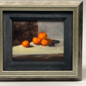 Framed original painting of persimmons 