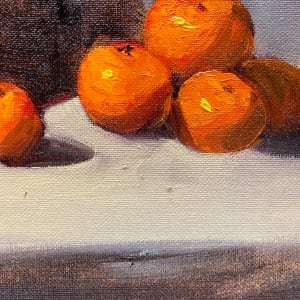 Framed original painting of persimmons 