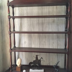 Vintage early mahogany wall shelf