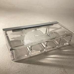 vintage glass jewelry box 