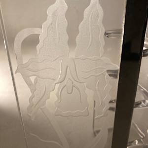 vintage glass jewelry box 