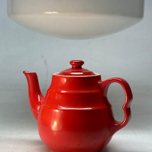 Art Deco orange teapot 