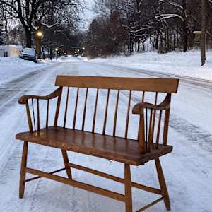 Primitive early American bench 