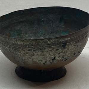 Small decorated copper bowl 