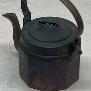 small vintage copper teapot 