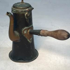 vintage copper teapot with side handle