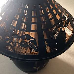 Heintz silver overlayed bronze arts n crafts lamp 