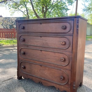 Renaissance Revival walnut dresser chest 