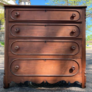 Renaissance Revival walnut dresser chest 