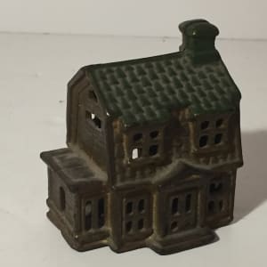 turn of the century iron house bank