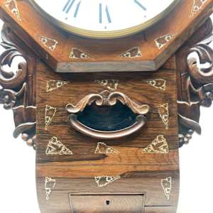 Early American Rosewood wall clock 