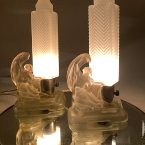 Pair of Art Deco boudoir lamps