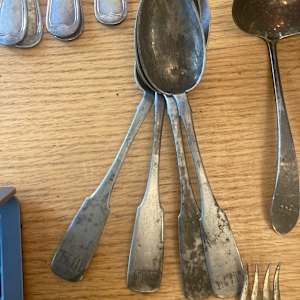 Set of 4 19th century Sterling spoons