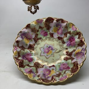 Hand decorated serving bowl 