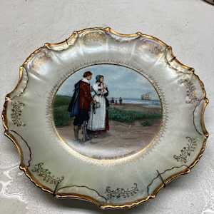 Hand decorated turn of the century plate