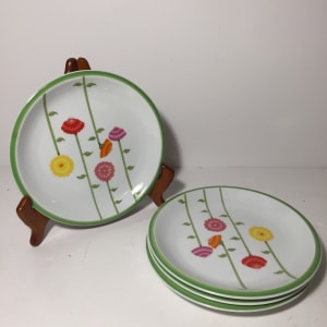 Set of 4 Denby  Contravise 7 1/2" luncheon plates 