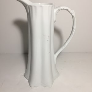 early white porcelain pitcher 