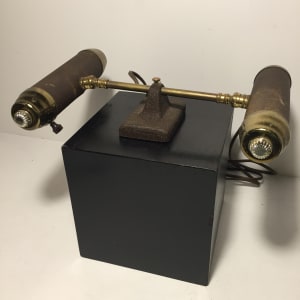 Industrial double arm desk lamp