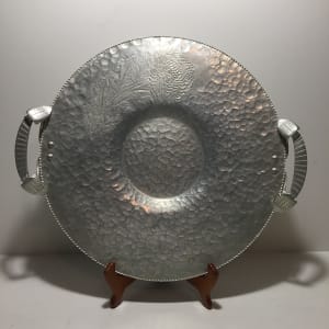 hammered aluminum mcm platter 