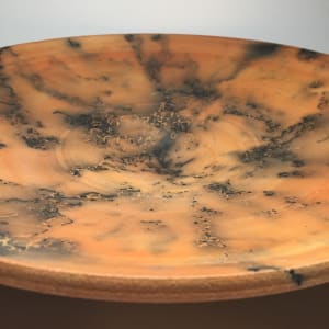 large rust covered raku bowl 