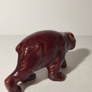 vintage ceramic red bear figure 